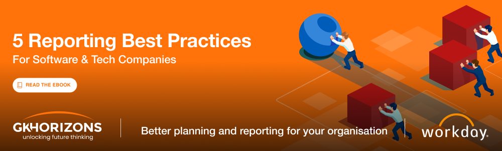 Banner directing to download 5 reporting best practices eBook for software and technology companies to achieve seamless reporting.